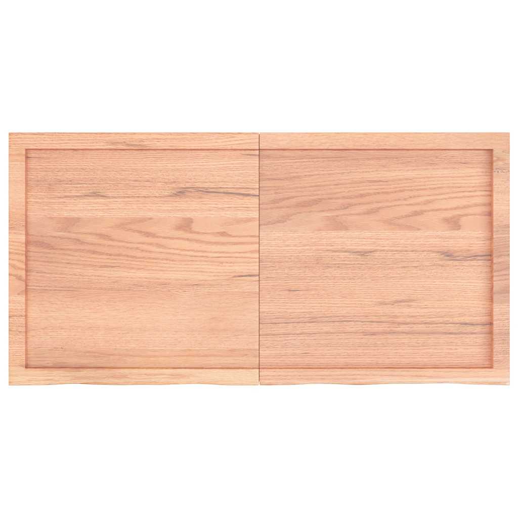 Zidna polica svjetlosmeđa 120x60x(2-4) cm obrađena hrastovina