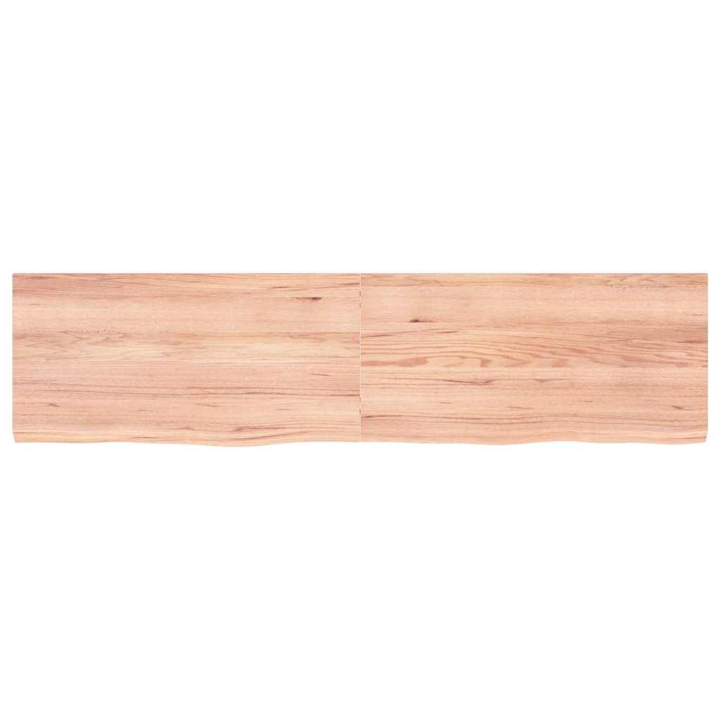 Zidna polica svjetlosmeđa 160x40x(2-4) cm obrađena hrastovina