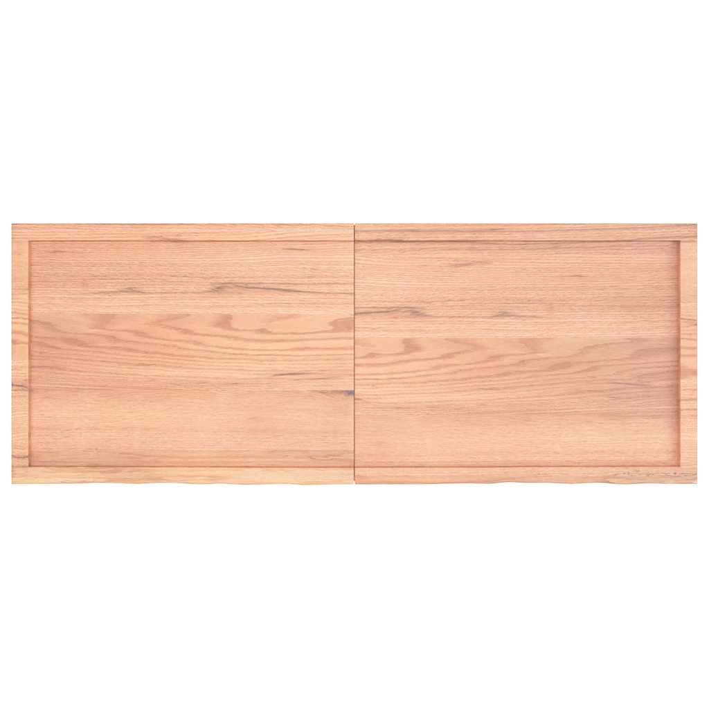 Zidna polica svjetlosmeđa 160x60x(2-4) cm obrađena hrastovina