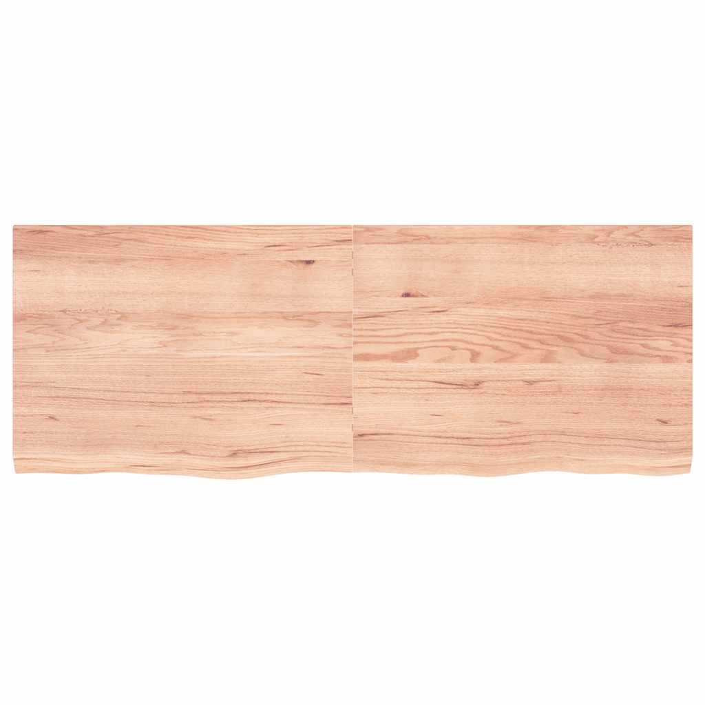 Zidna polica svjetlosmeđa 160x60x(2-4) cm obrađena hrastovina