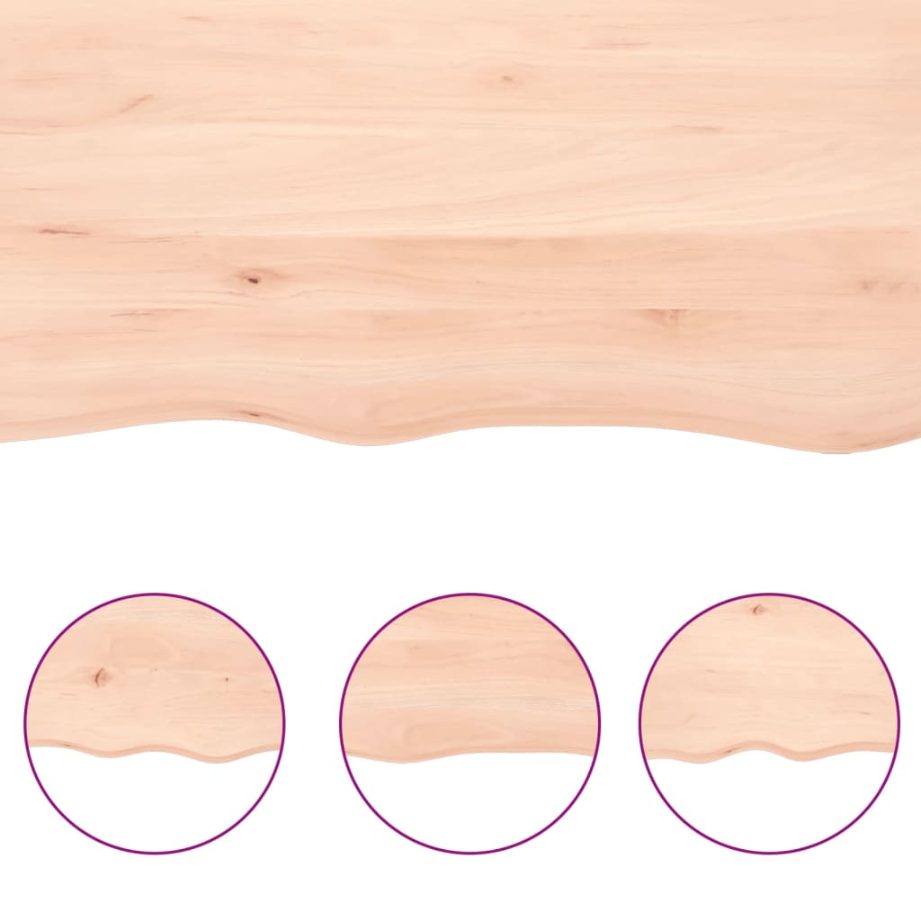 Stolna ploča 80x40x(2-6) cm od hrastovine sa živim rubom