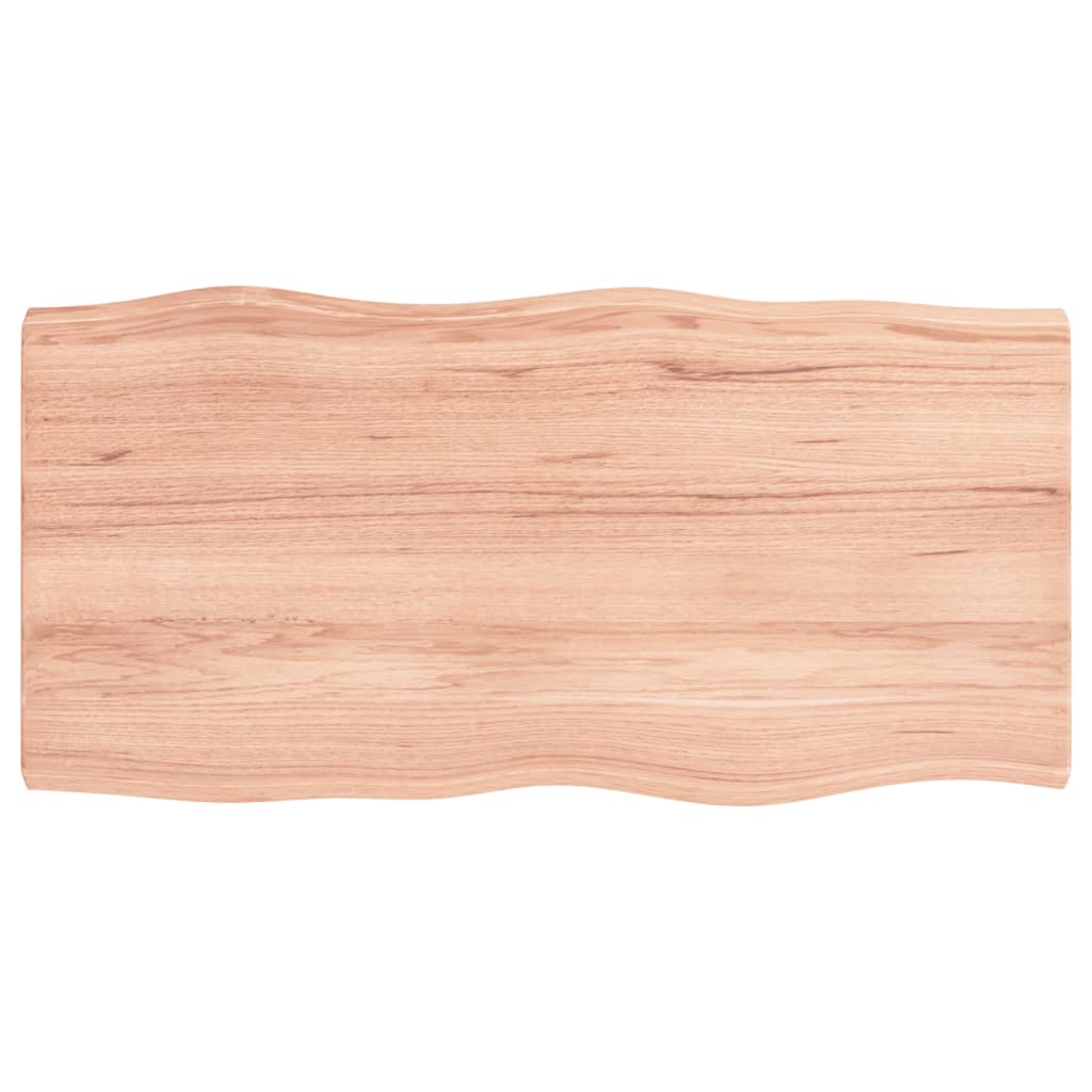 Stolna ploča svjetlosmeđa 80x40x(2-4) cm obrađena hrastovina