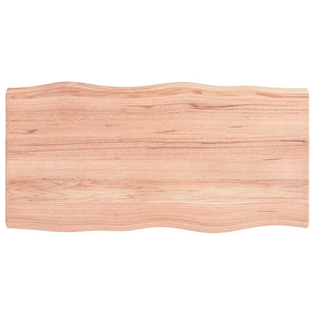 Stolna ploča svjetlosmeđa 100x50x(2-6) cm obrađena hrastovina