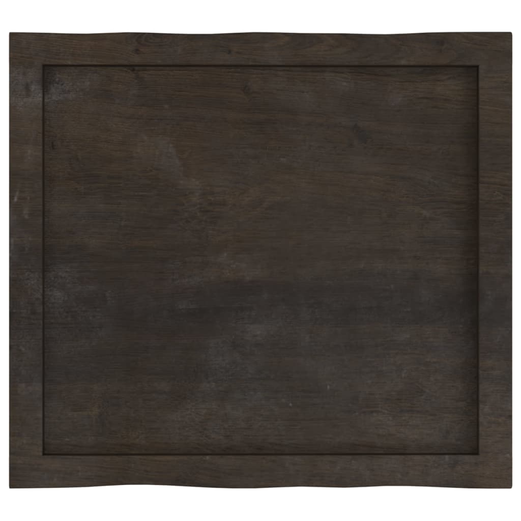 Stolna ploča tamnosmeđa 60x50x(2-6) cm obrađena hrastovina