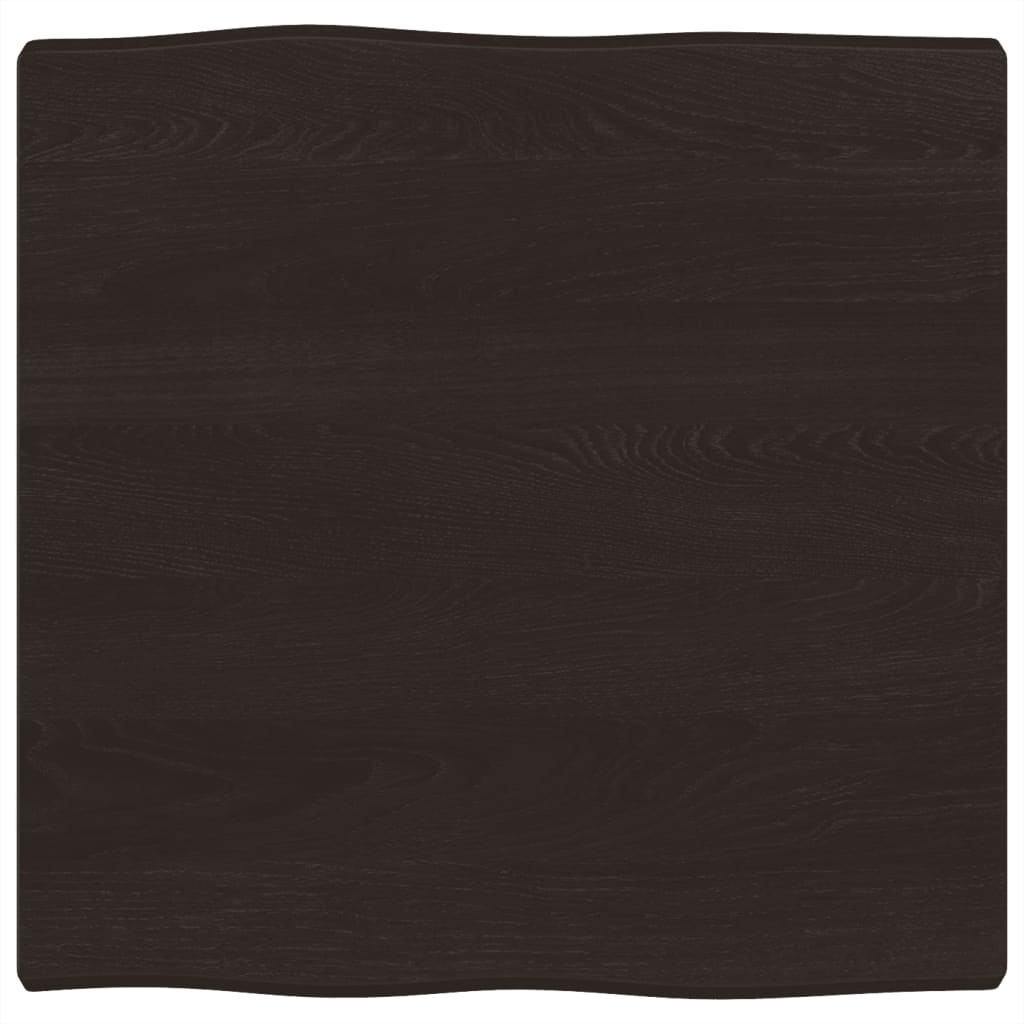 Stolna ploča tamnosmeđa 60x60x(2-4) cm obrađena hrastovina