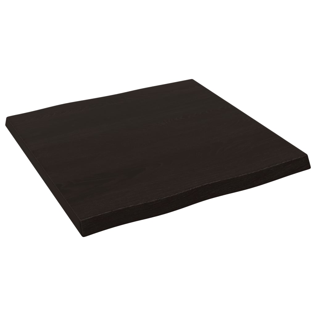 Stolna ploča tamnosmeđa 60x60x(2-4) cm obrađena hrastovina