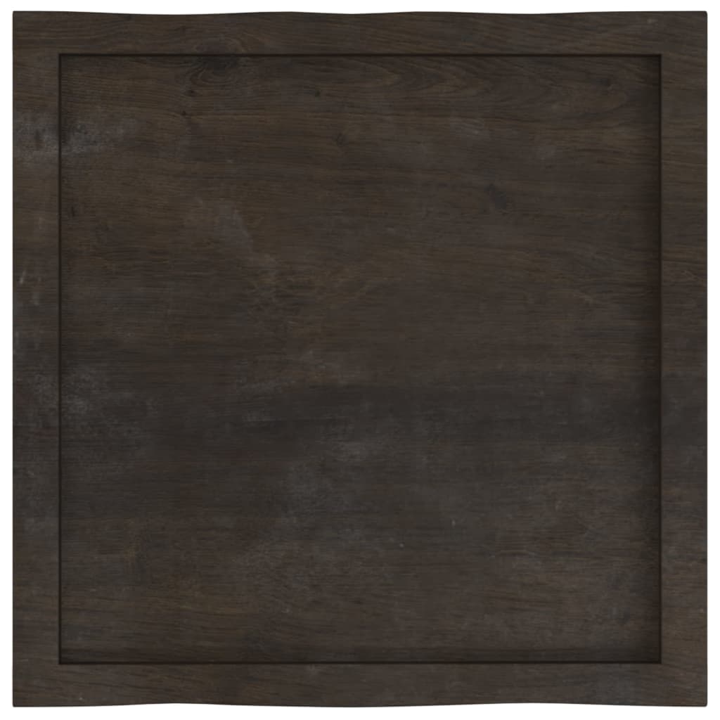 Stolna ploča tamnosmeđa 60x60x(2-4) cm obrađena hrastovina