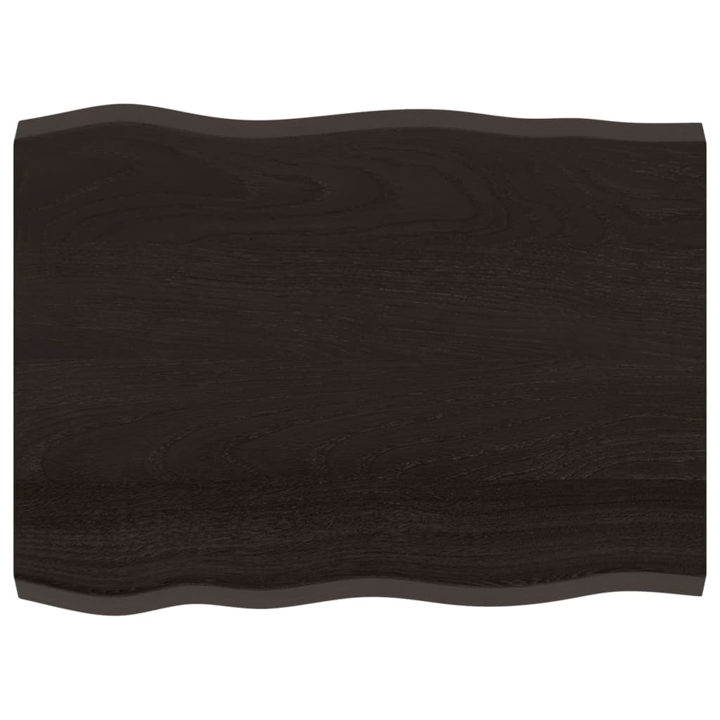 Stolna ploča tamnosmeđa 80x60x(2-4) cm obrađena hrastovina