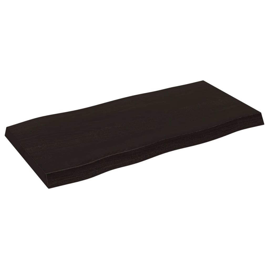 Stolna ploča tamnosmeđa 100x50x(2-6) cm obrađena hrastovina
