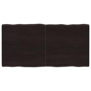 Stolna ploča tamnosmeđa 120x60x(2-4) cm obrađena hrastovina