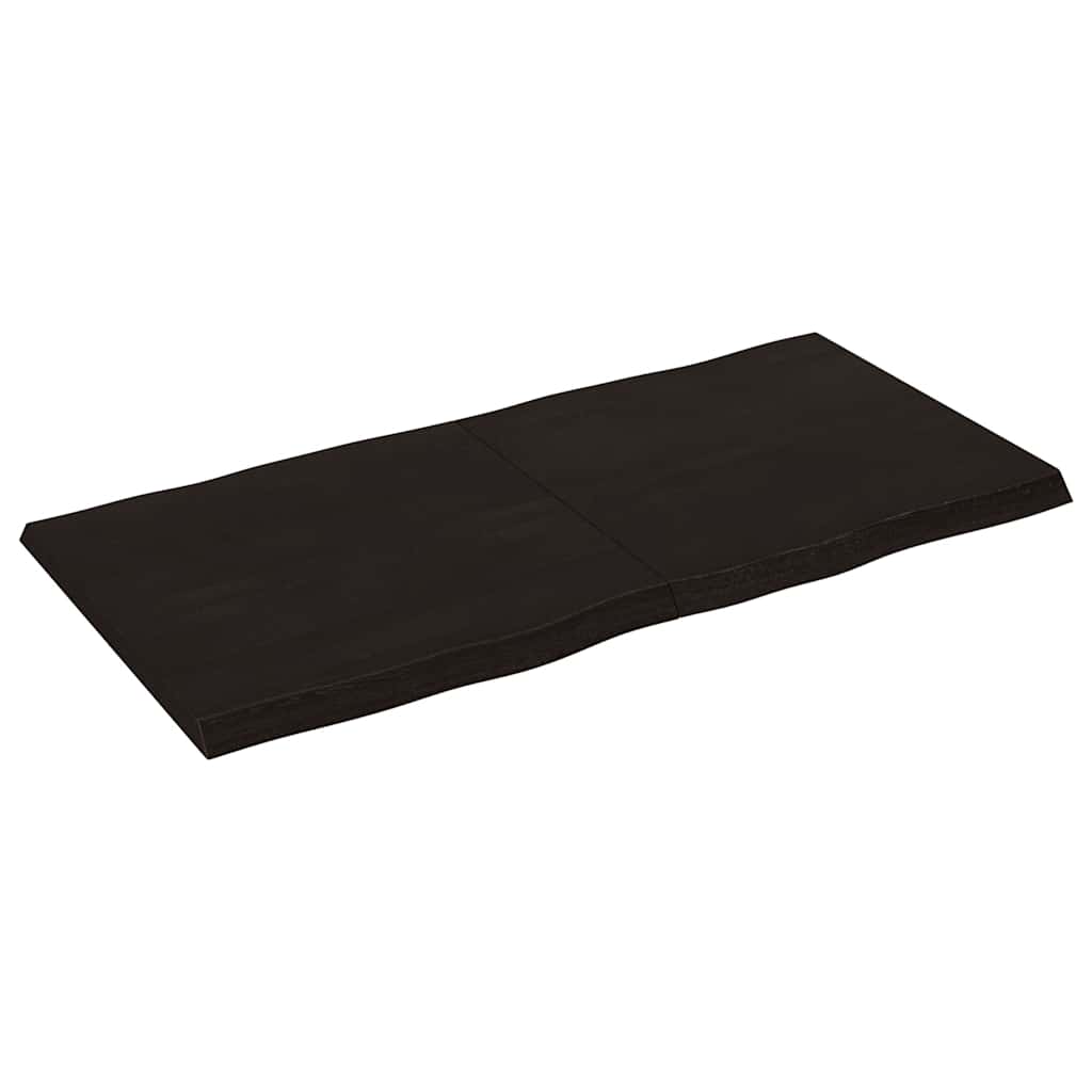 Stolna ploča tamnosmeđa 120x60x(2-4) cm obrađena hrastovina