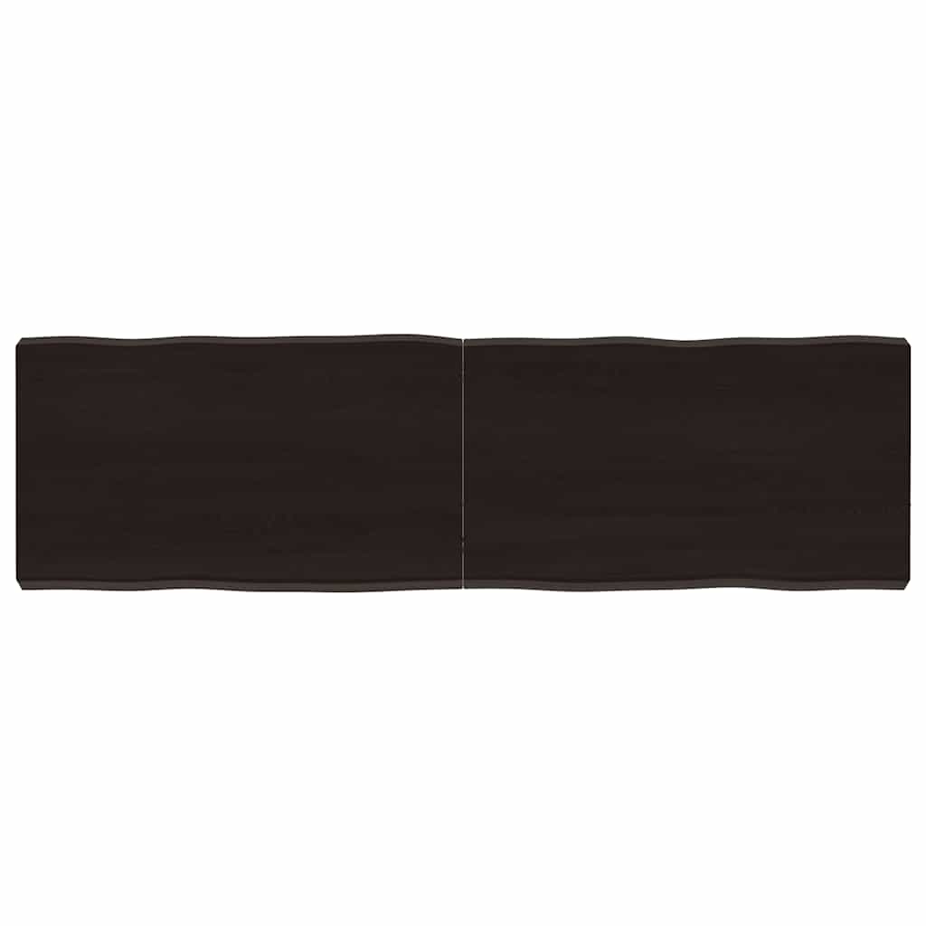 Stolna ploča tamnosmeđa 140x40x(2-6) cm obrađena hrastovina