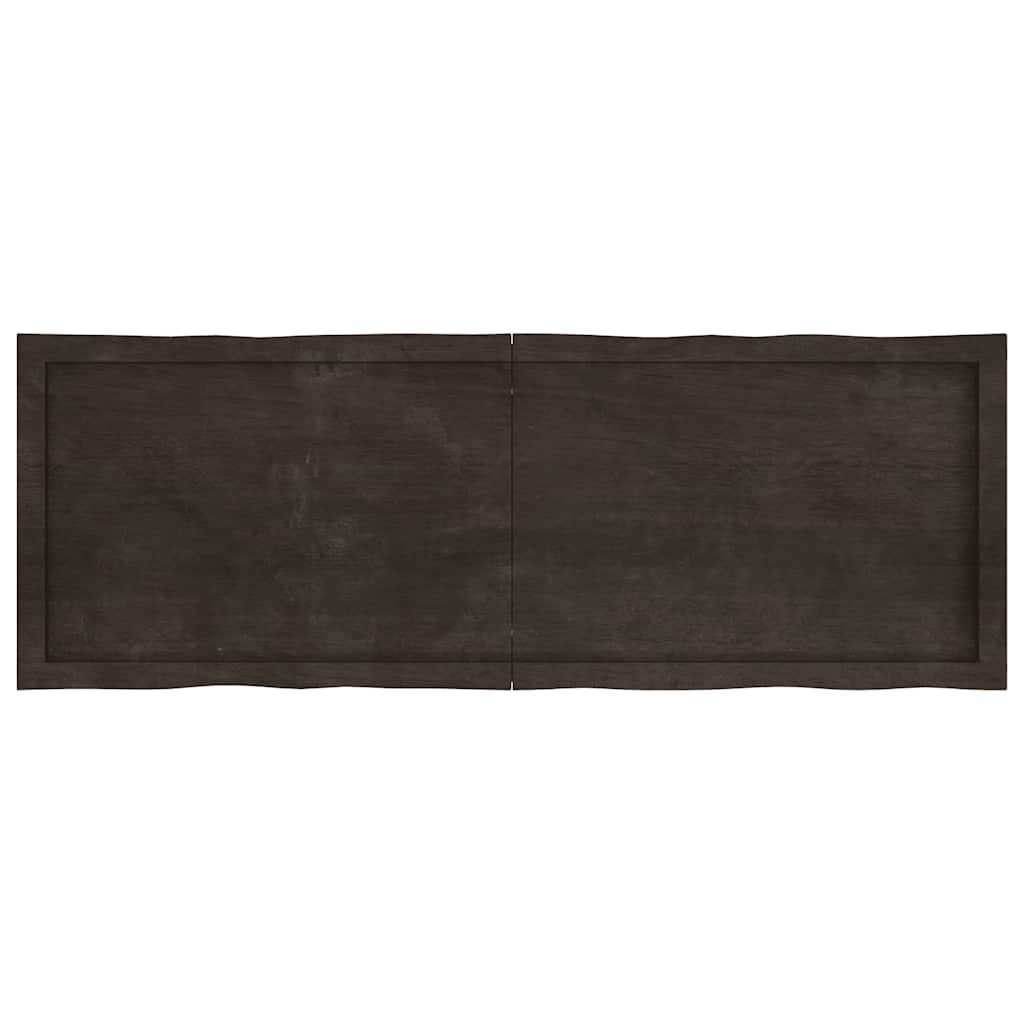 Stolna ploča tamnosmeđa 140x50x(2-6) cm obrađena hrastovina