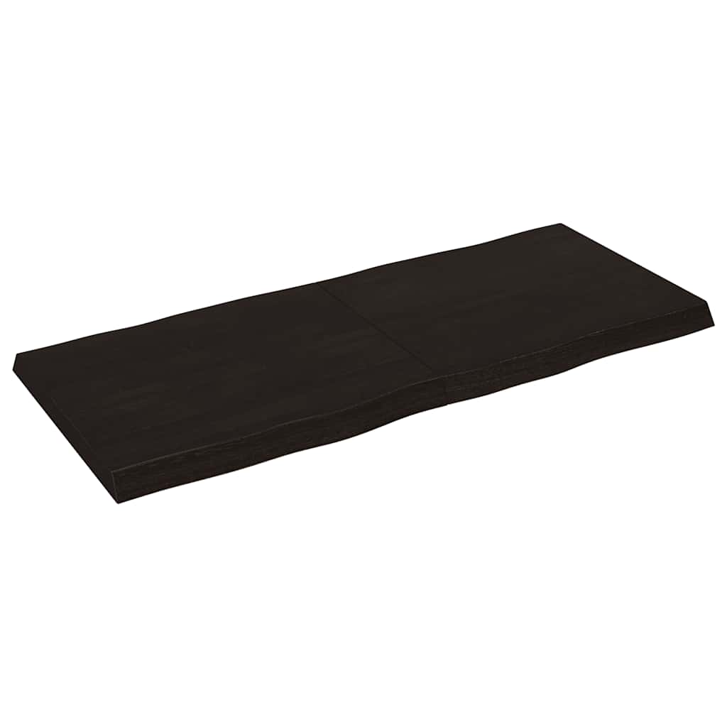 Stolna ploča tamnosmeđa 140x60x(2-6) cm obrađena hrastovina