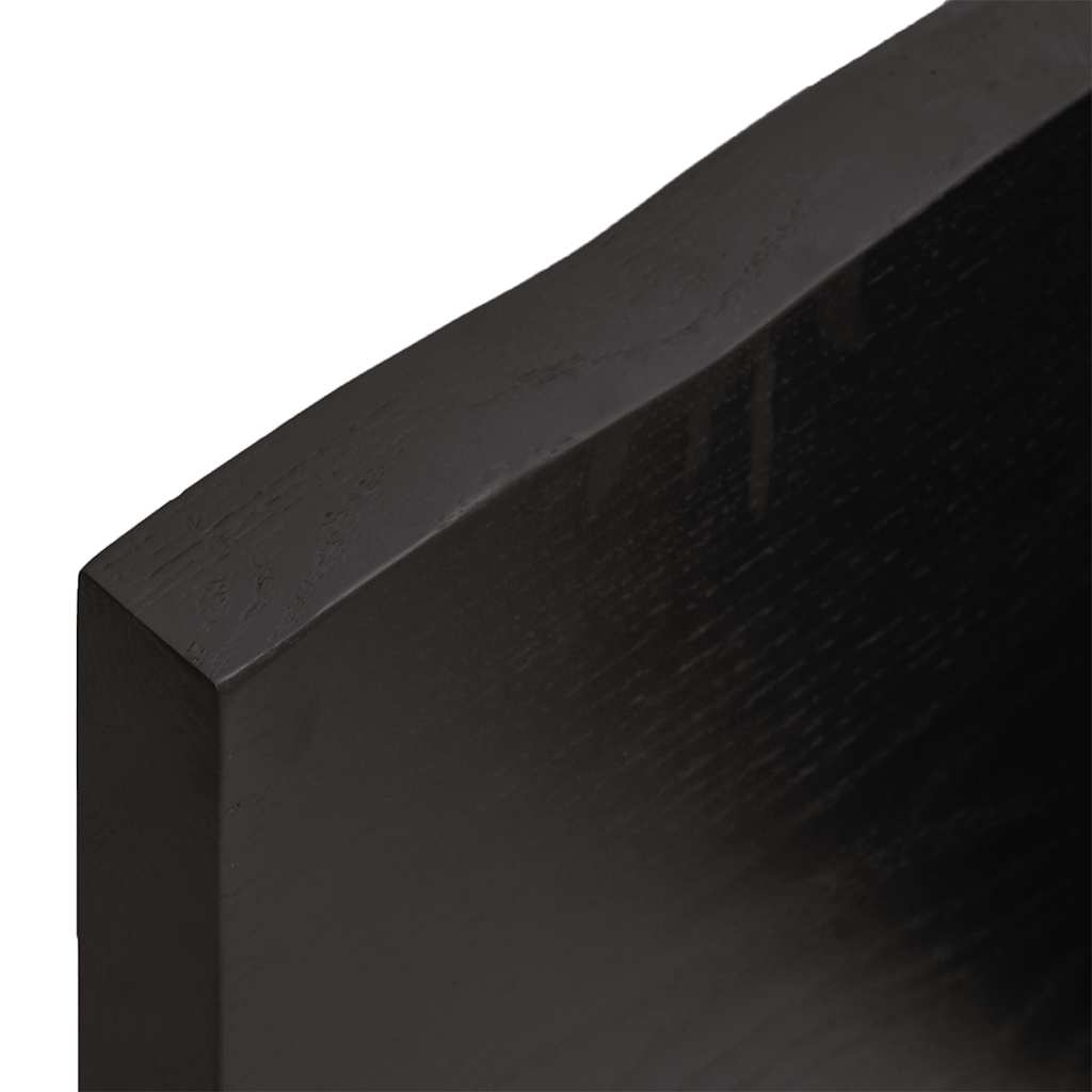Stolna ploča tamnosmeđa 200x40x(2-4) cm obrađeno masivno drvo