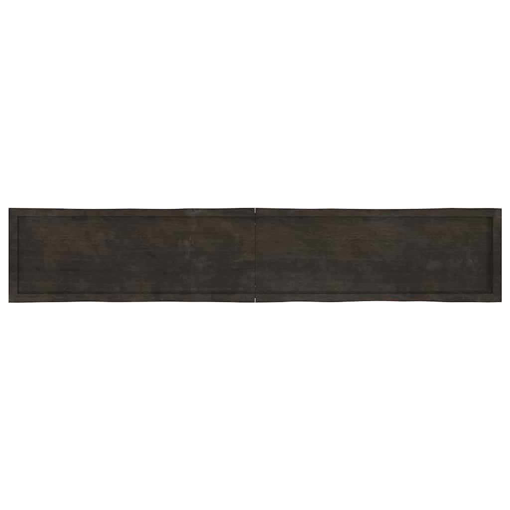 Stolna ploča tamnosmeđa 220x40x(2-6) cm obrađena hrastovina
