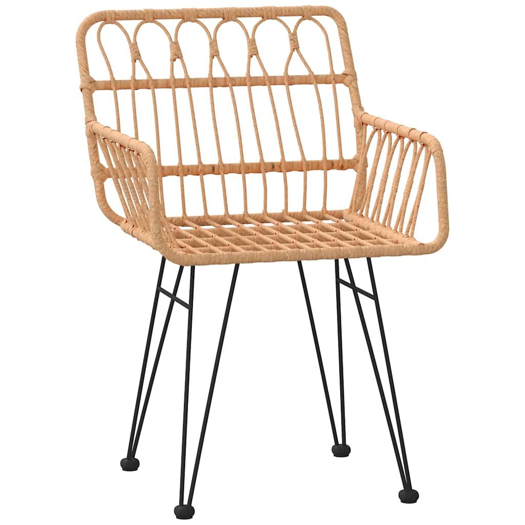 5-dijelni vrtni blagovaonski set od poliratana Smeđa 80 x 80 x 74 cm