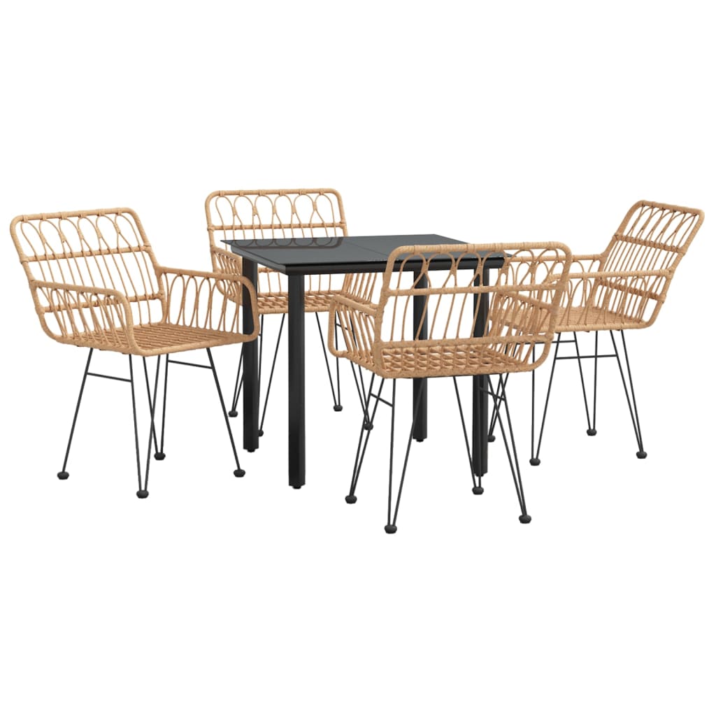 5-dijelni vrtni blagovaonski set od poliratana