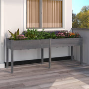 Sadilica s oblogom siva 203 x 53 x 76 cm od masivne jelovine