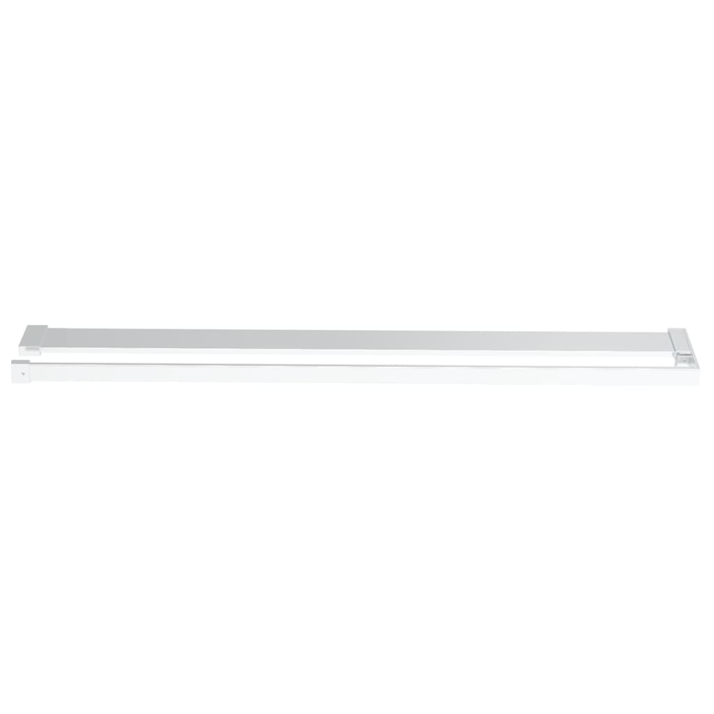 Pregrada za tuš s policom krom 90x195 cm staklo ESG i aluminij