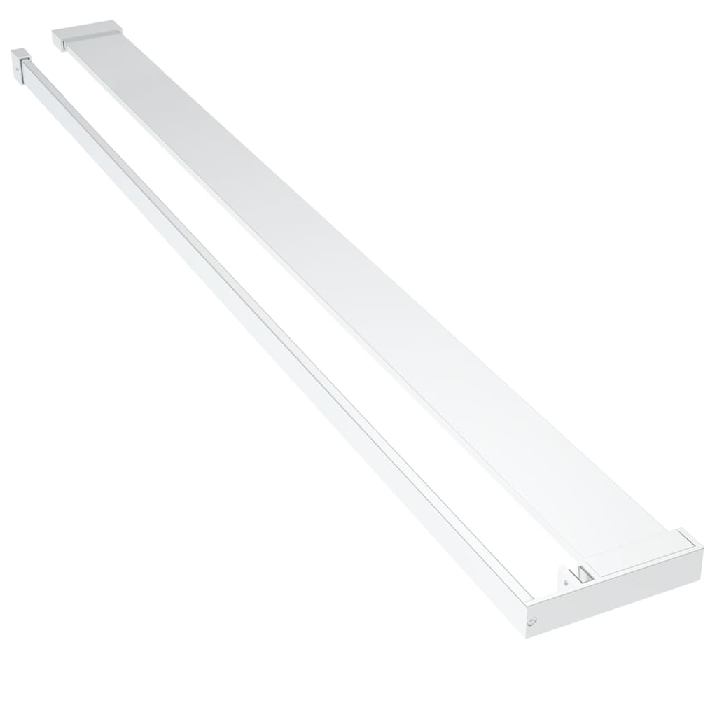 Pregrada za tuš s policom krom 115x195 cm staklo ESG i aluminij