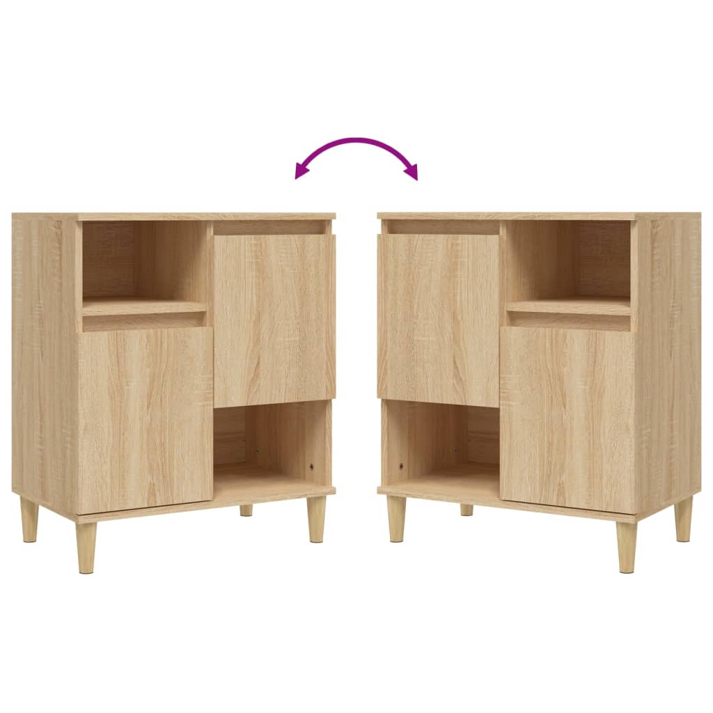 Komoda 3 kom boja hrasta sonome 60x35x70 cm konstruirano drvo