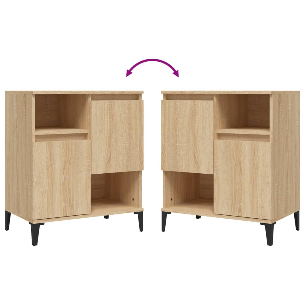 Komoda 3 kom boja hrasta sonome 60x35x70 cm konstruirano drvo