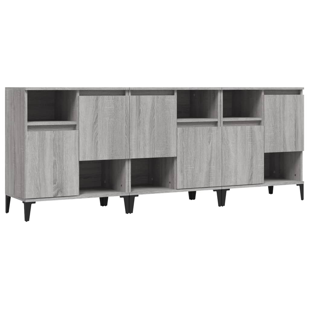 Komode 3 kom boja hrasta 60 x 35 x 70 cm od konstruiranog drva