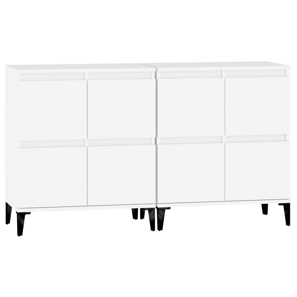 Komode 2 kom bijele 60 x 35 x 70 cm od konstruiranog drva