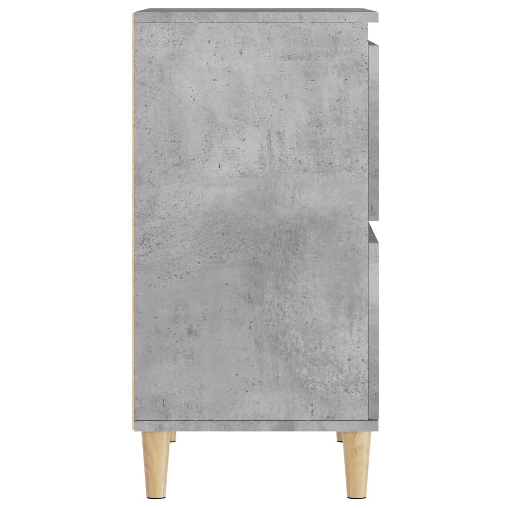 Komode 3 kom siva boja betona 60x35x70 cm od konstruiranog drva