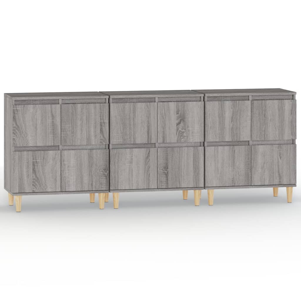 Komode 3 kom boja hrasta 60 x 35 x 70 cm od konstruiranog drva