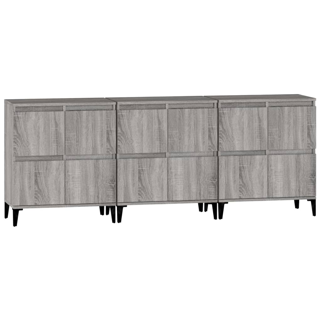 Komode 3 kom boja hrasta 60 x 35 x 70 cm od konstruiranog drva