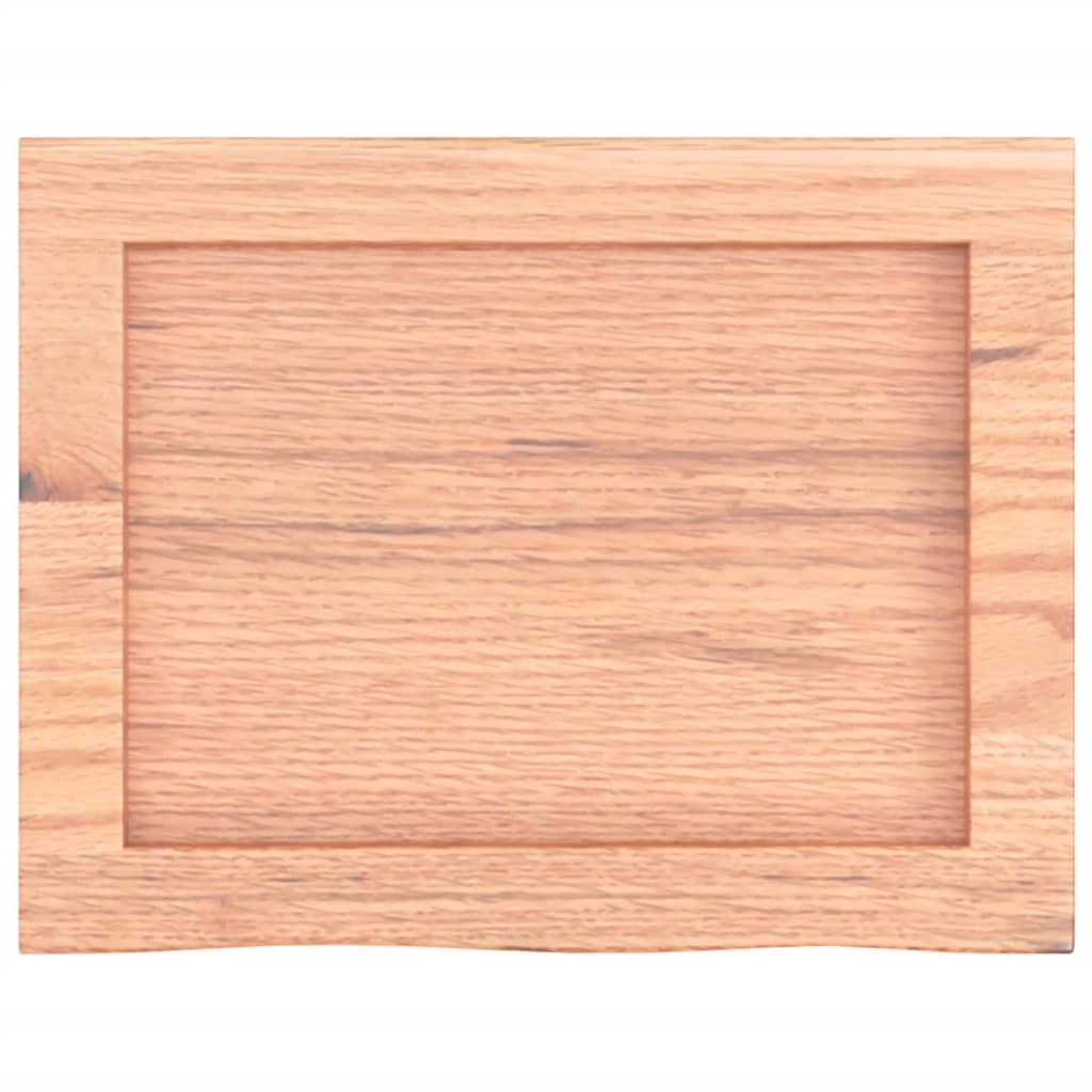 Kupaonska radna ploča svjetlosmeđa 40x30x(2-4) cm masivno drvo