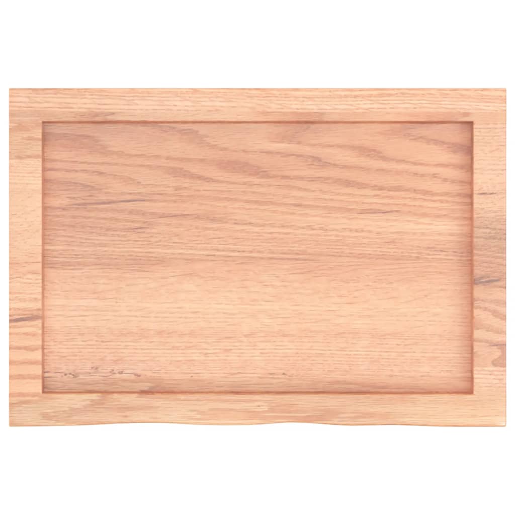 Kupaonska radna ploča svjetlosmeđa 60x40x(2-4) cm masivno drvo