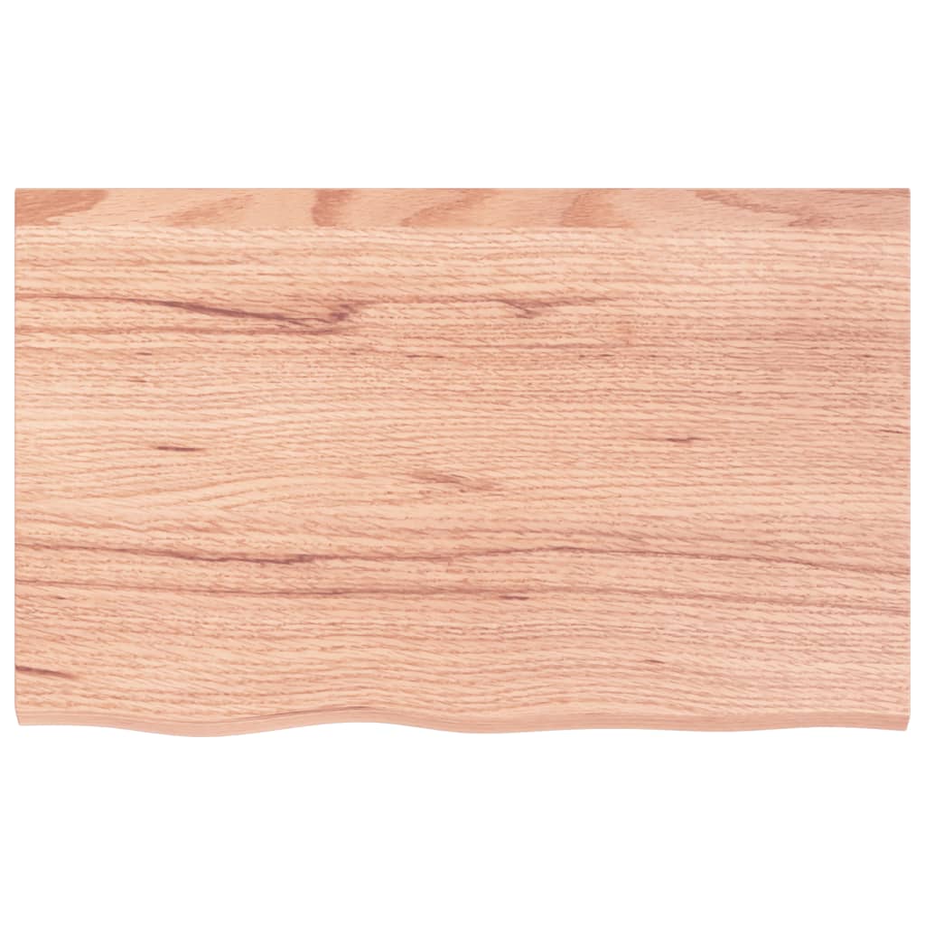 Kupaonska radna ploča svjetlosmeđa 80x50x(2-4) cm masivno drvo