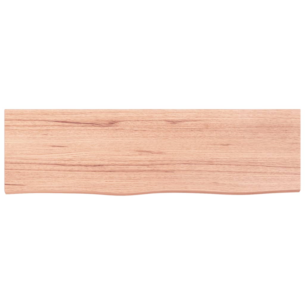 Kupaonska radna ploča svjetlosmeđa 100x30x(2-6) cm masivno drvo