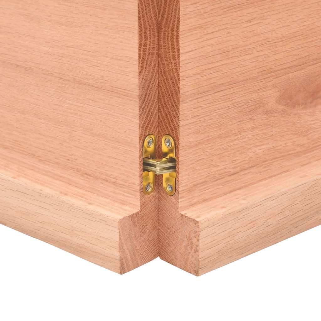 Kupaonska radna ploča svjetlosmeđa 120x30x(2-4) cm masivno drvo