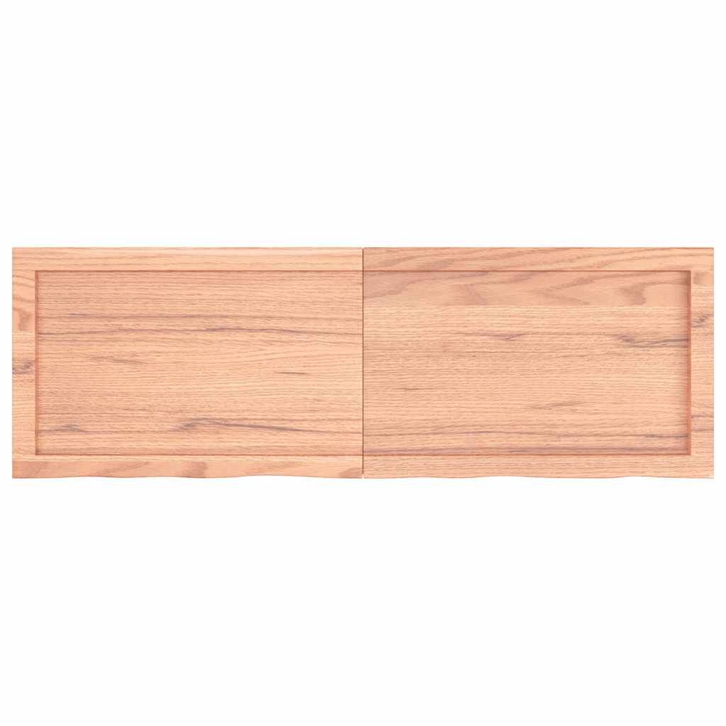 Kupaonska radna ploča svjetlosmeđa 120x40x(2-4) cm masivno drvo