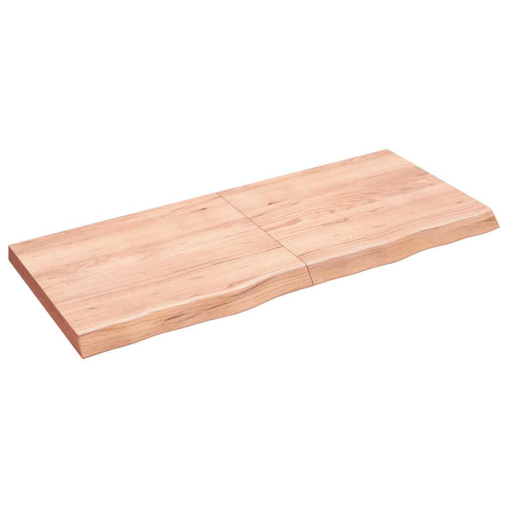 Kupaonska radna ploča svjetlosmeđa 140x60x(2-6) cm masivno drvo