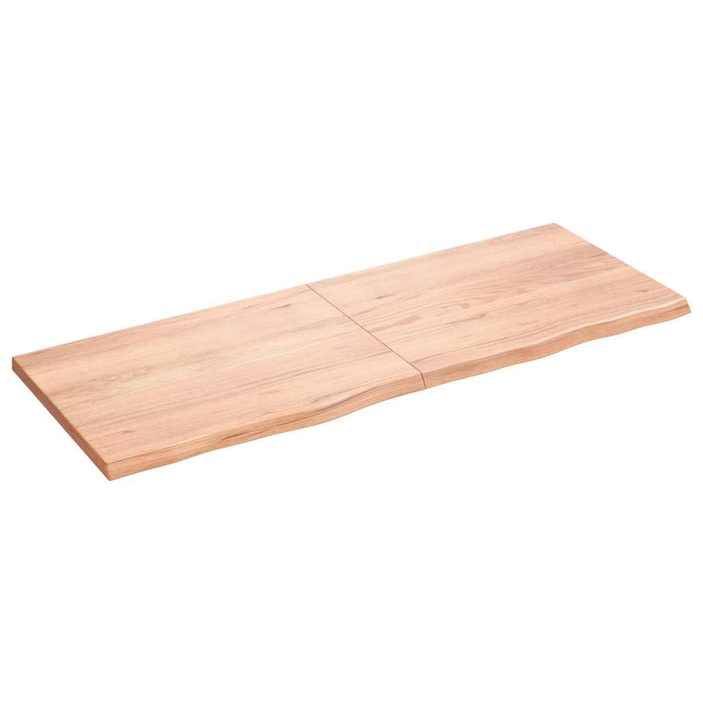 Kupaonska radna ploča svjetlosmeđa 160x60x(2-4) cm masivno drvo