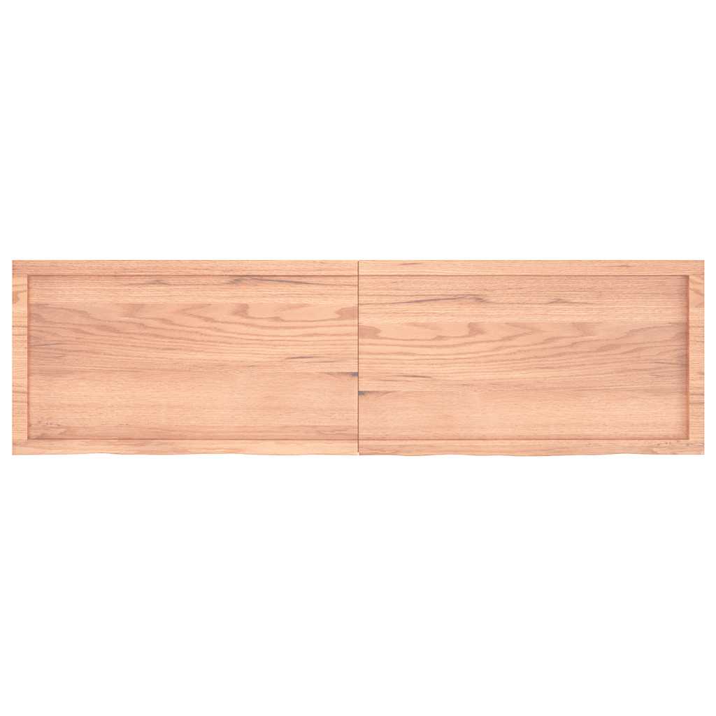 Kupaonska radna ploča svjetlosmeđa 180x50x(2-6) cm masivno drvo
