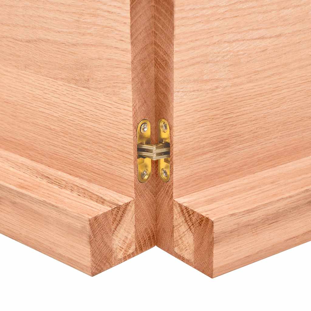 Kupaonska radna ploča svjetlosmeđa 180x50x(2-6) cm masivno drvo