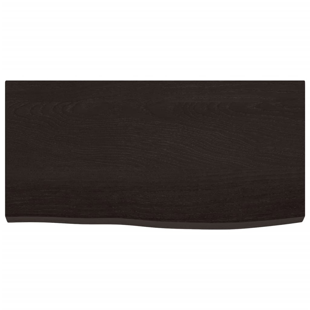 Kupaonska radna ploča tamnosmeđa 60x30x(2-4) cm tretirano drvo