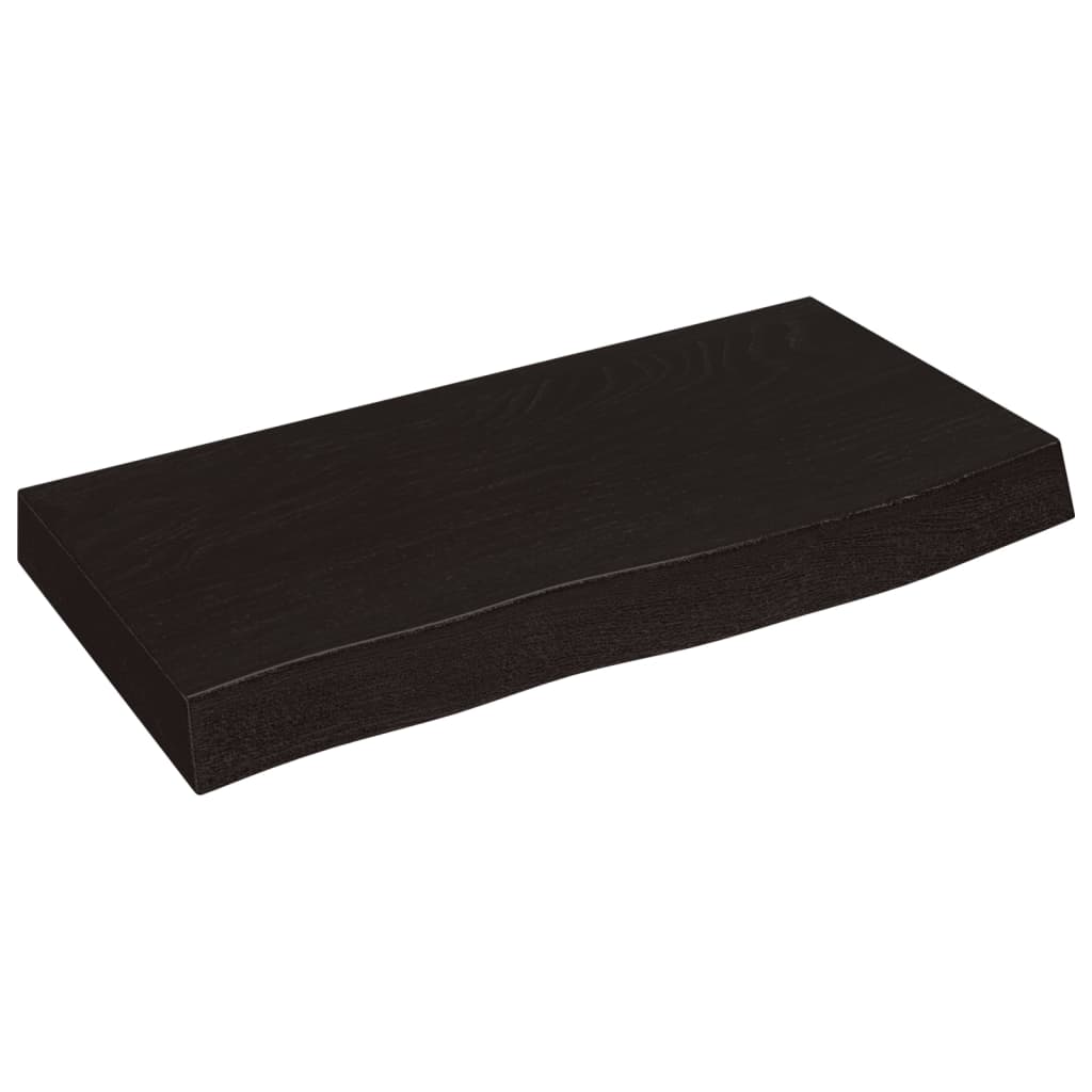 Kupaonska radna ploča tamnosmeđa 60x30x(2-6) cm tretirano drvo
