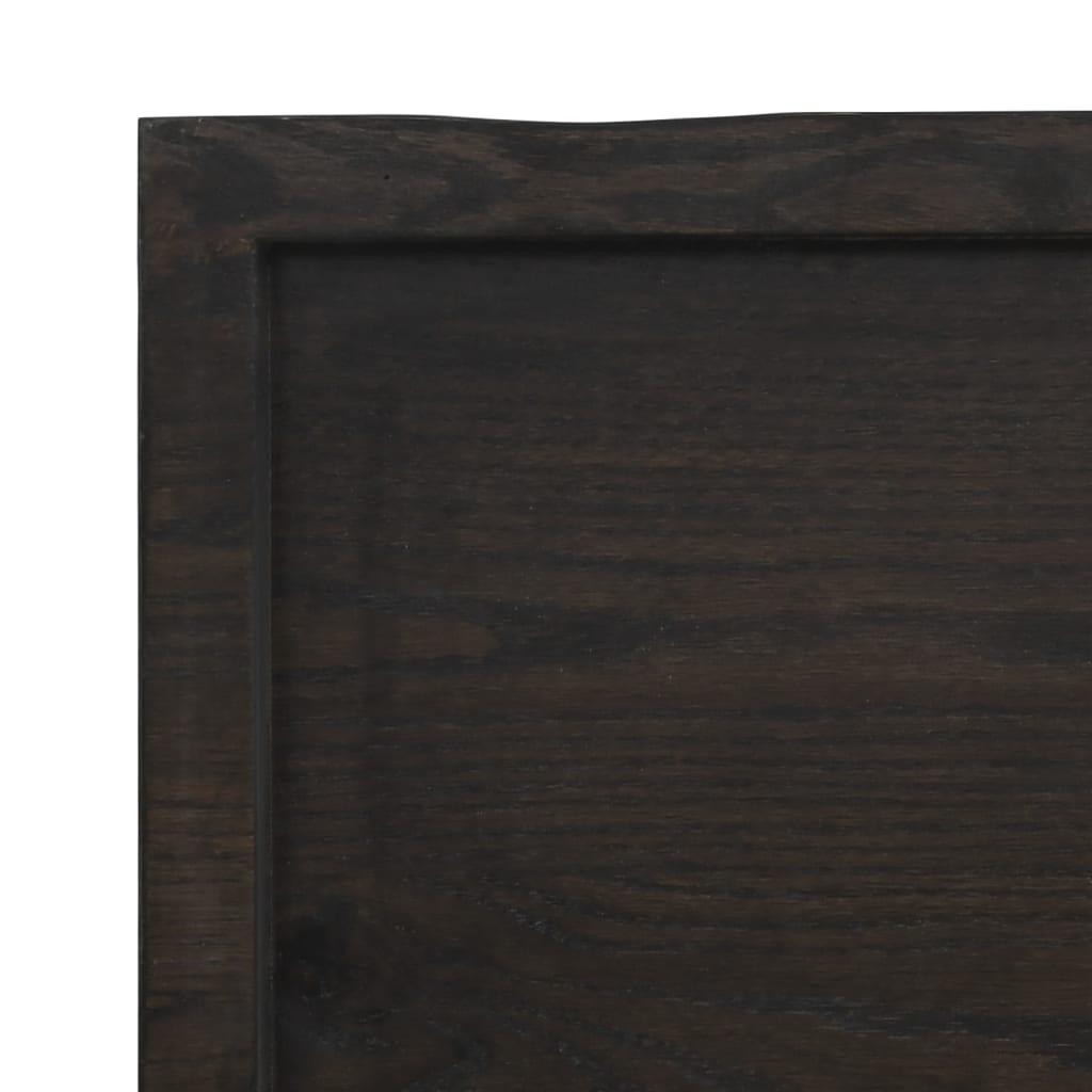 Kupaonska radna ploča tamnosmeđa 60x30x(2-6) cm tretirano drvo