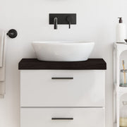 Kupaonska radna ploča tamnosmeđa 60x30x(2-6) cm tretirano drvo