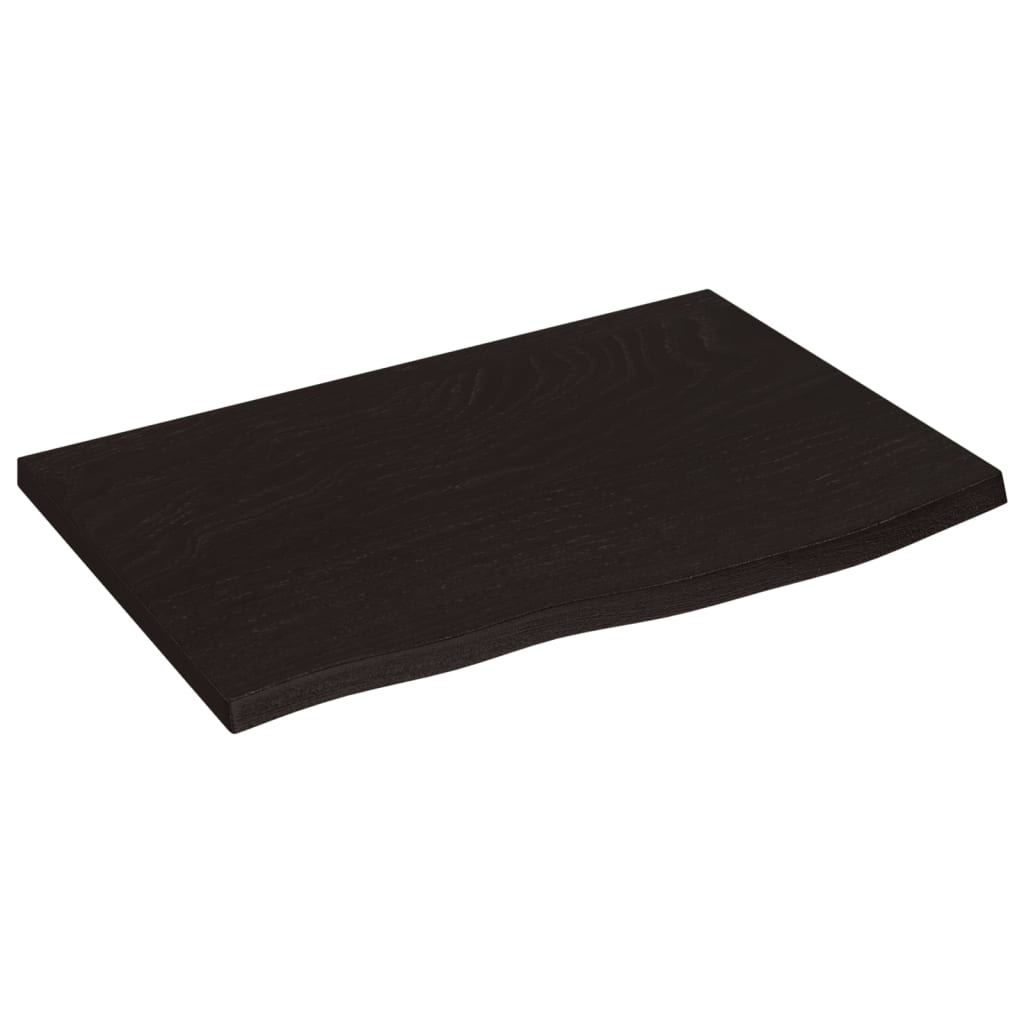Kupaonska radna ploča tamnosmeđa 60x40x(2-4) cm tretirano drvo