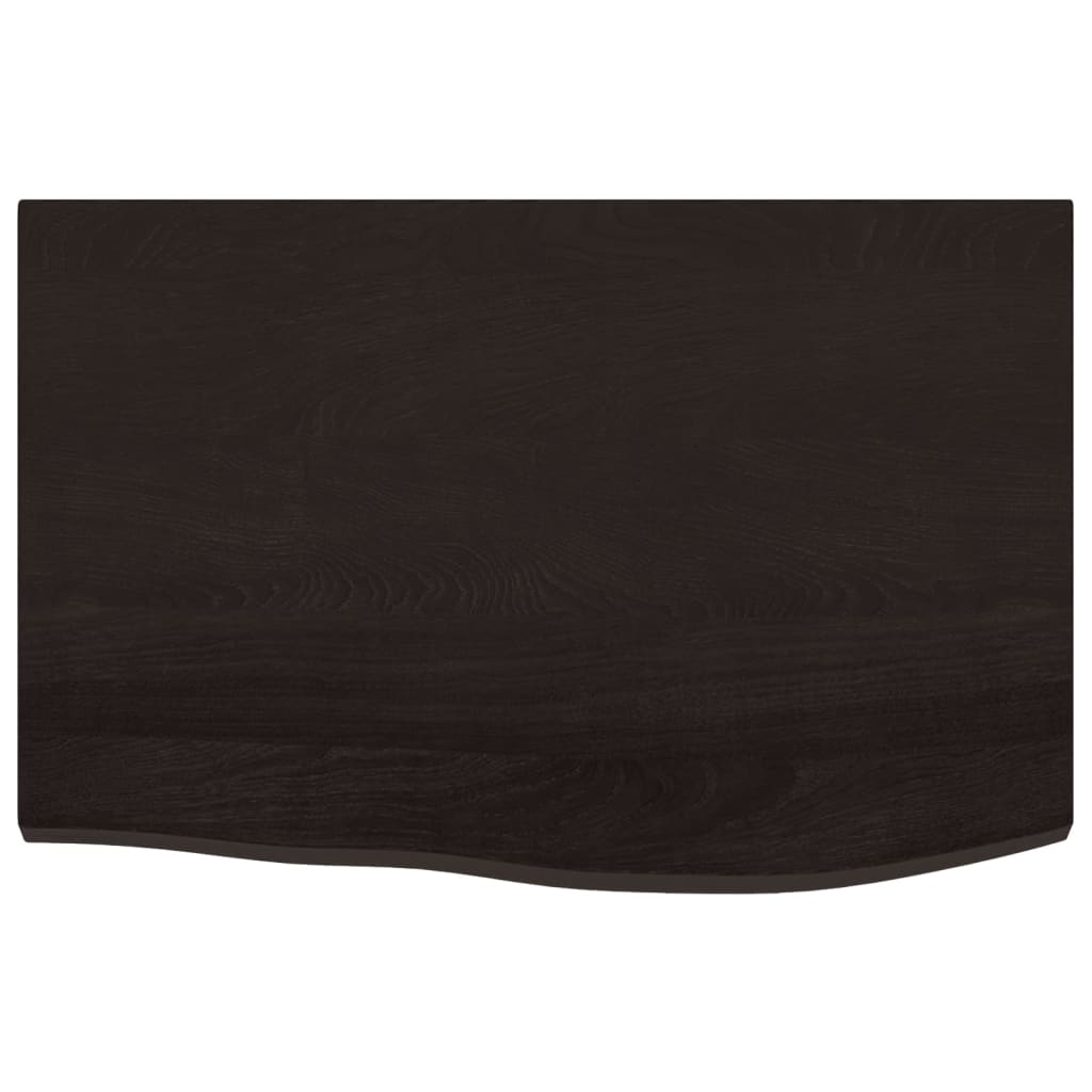 Kupaonska radna ploča tamnosmeđa 60x40x(2-4) cm tretirano drvo