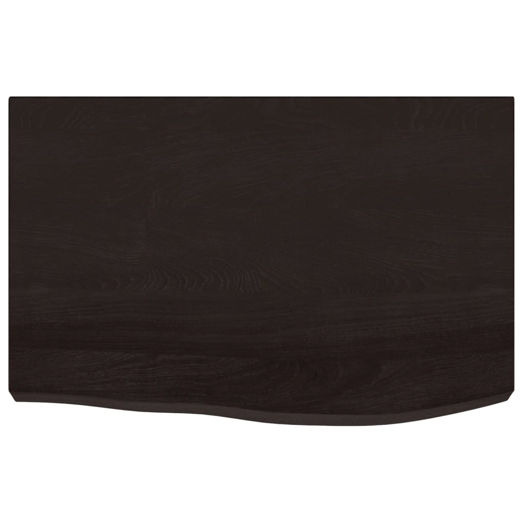 Kupaonska radna ploča tamnosmeđa 60x50x(2-4) cm tretirano drvo