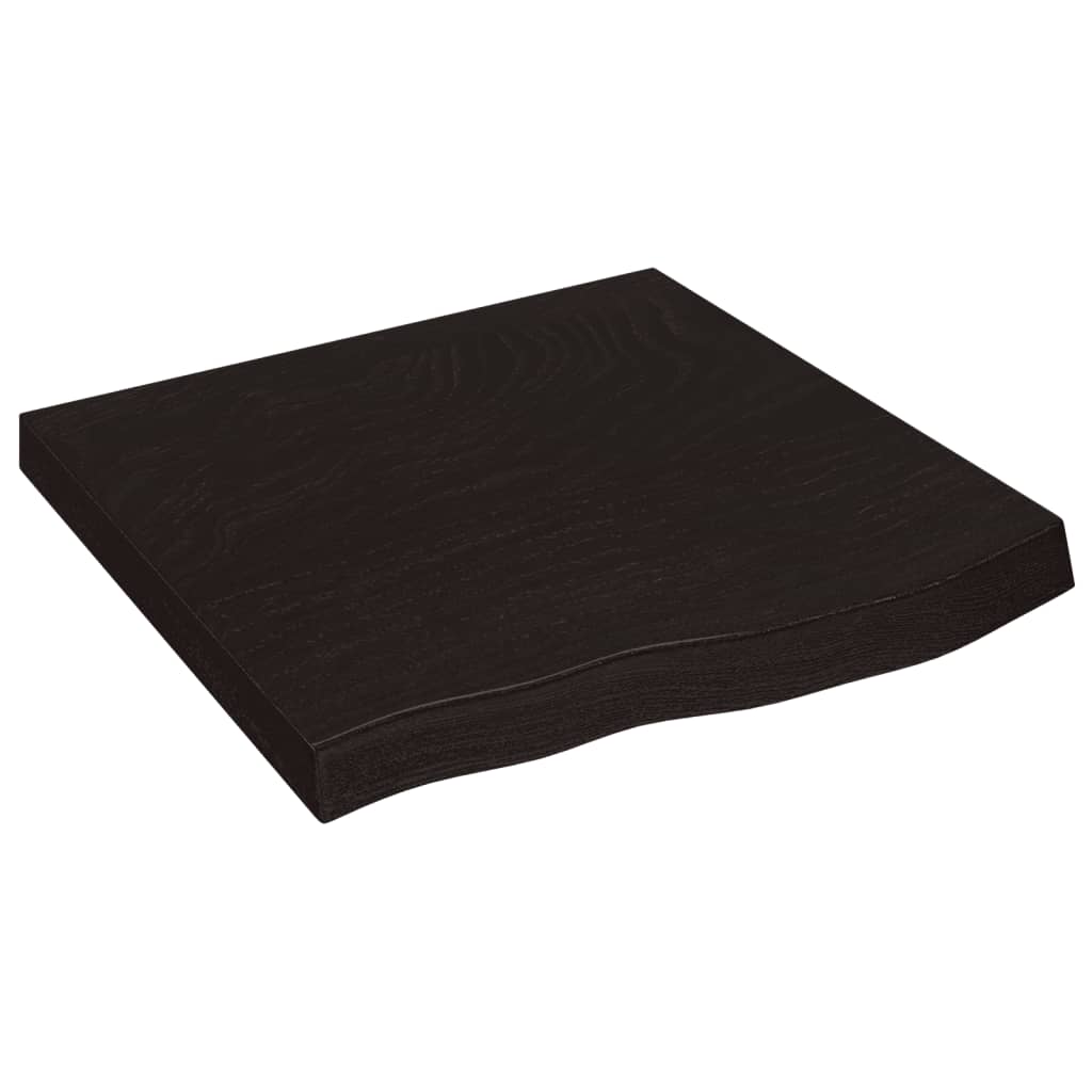 Kupaonska radna ploča tamnosmeđa 60x60x(2-6) cm masivno drvo